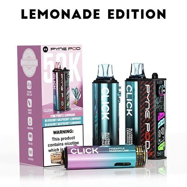 Pyne Pod Click 50k Prefilled Pod Vape Kit Box of 5 Lemonade Edition