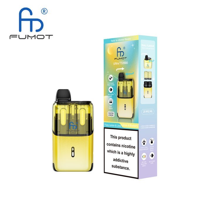 RandM Fumot T32000 Ultra Prefilled Pod Kit Pack of 5 Fizzy Lemon & Lime / Lemon & Blueberry