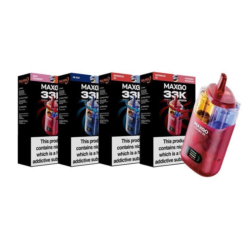 Relx Maxgo 33k Prefilled Pod Vape Kit - Pack of 3 Chery Blast + Blueberry Cherry Cranberry