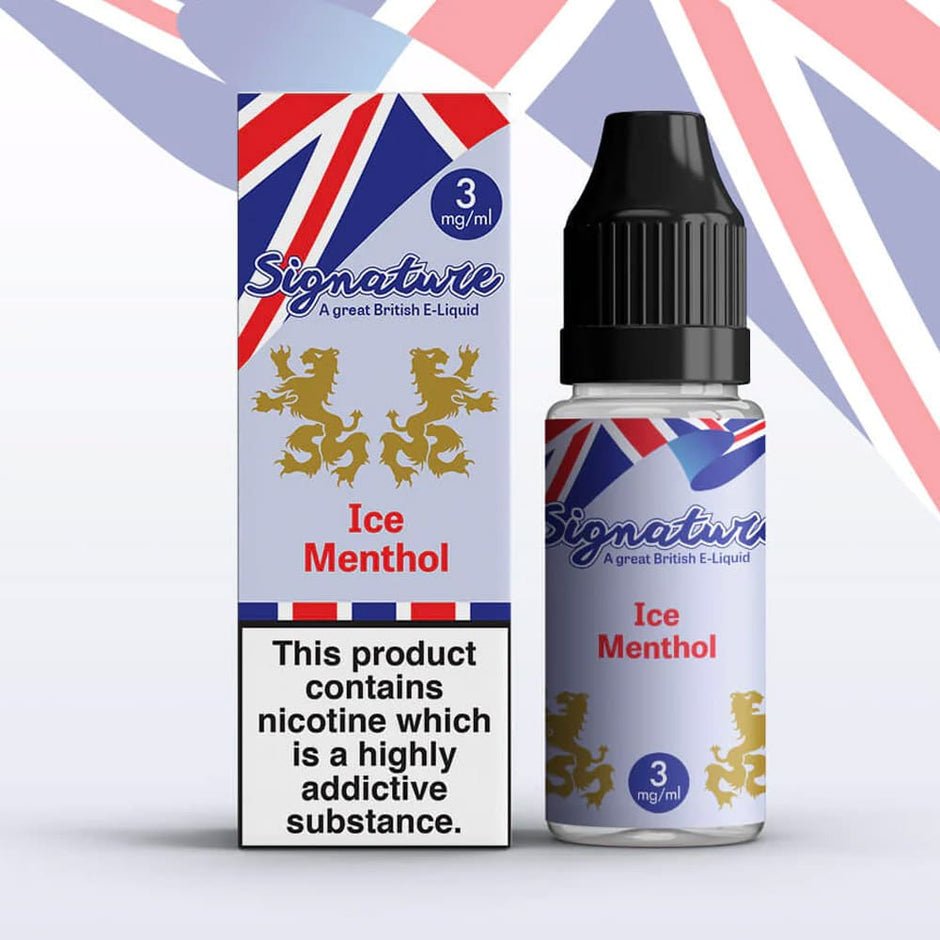 Signature Nic Salt 10ml E - Liquid Box of 10 Ice Menthol