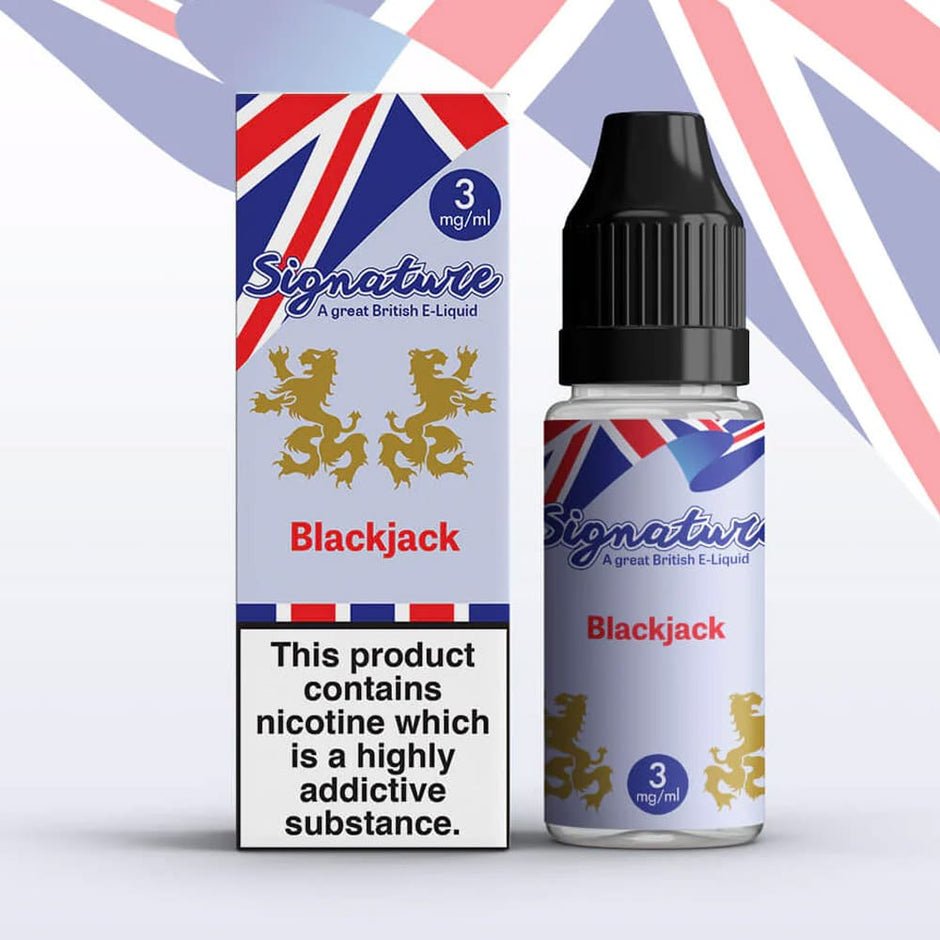 Signature Nic Salt 10ml E - Liquid Box of 10 Black Jack