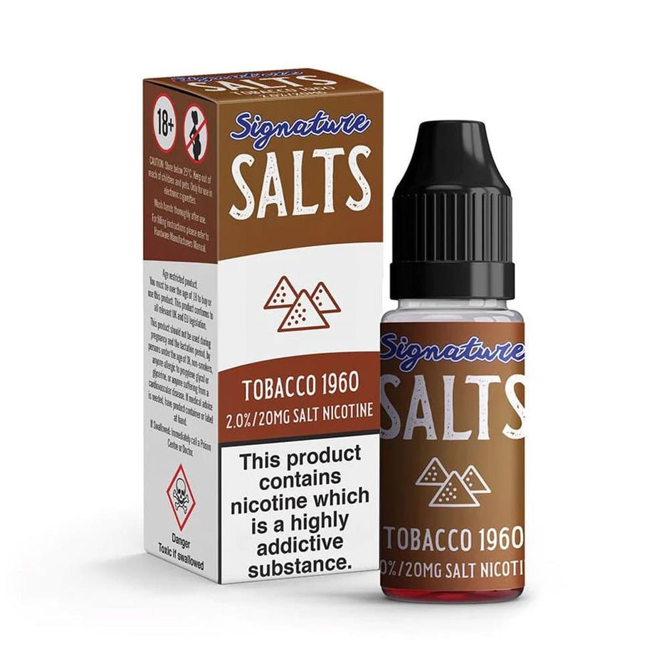 Signature Nic Salt 10ml E - Liquid Box of 10 Tobacco 1960