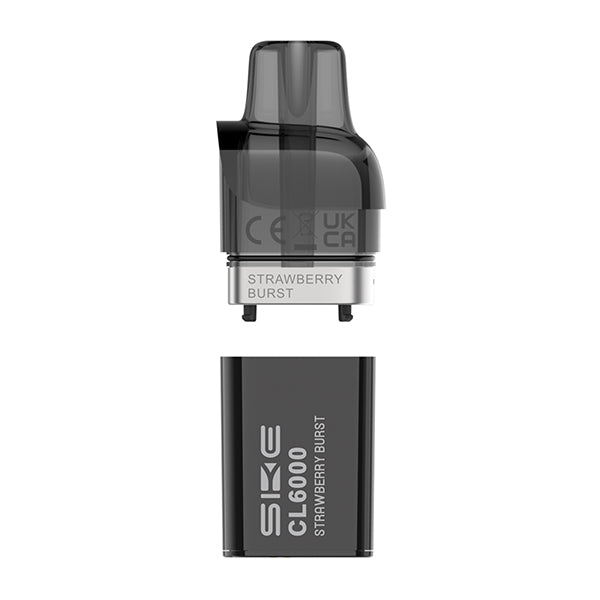 SKE Crystal CL6000 Prefilled Replacement Pods - Box of 5 Strawberry Burst