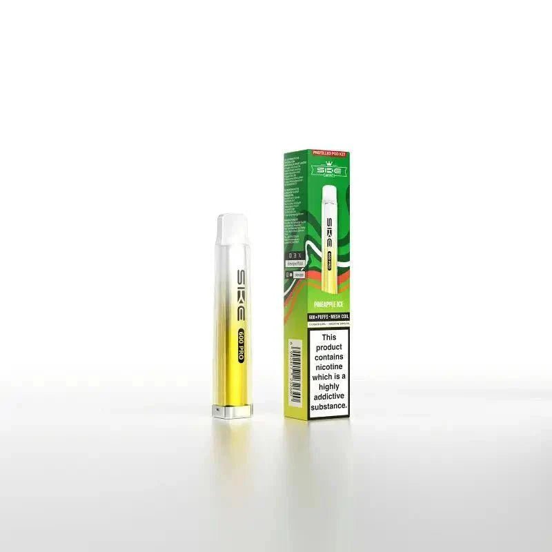 Ske Crystal Pro 600 Pod Kit Box of 10 Pineapple Ice