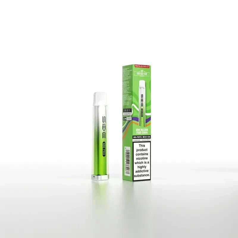 Ske Crystal Pro 600 Pod Kit Box of 10 Kiwi Passionfruit Guava