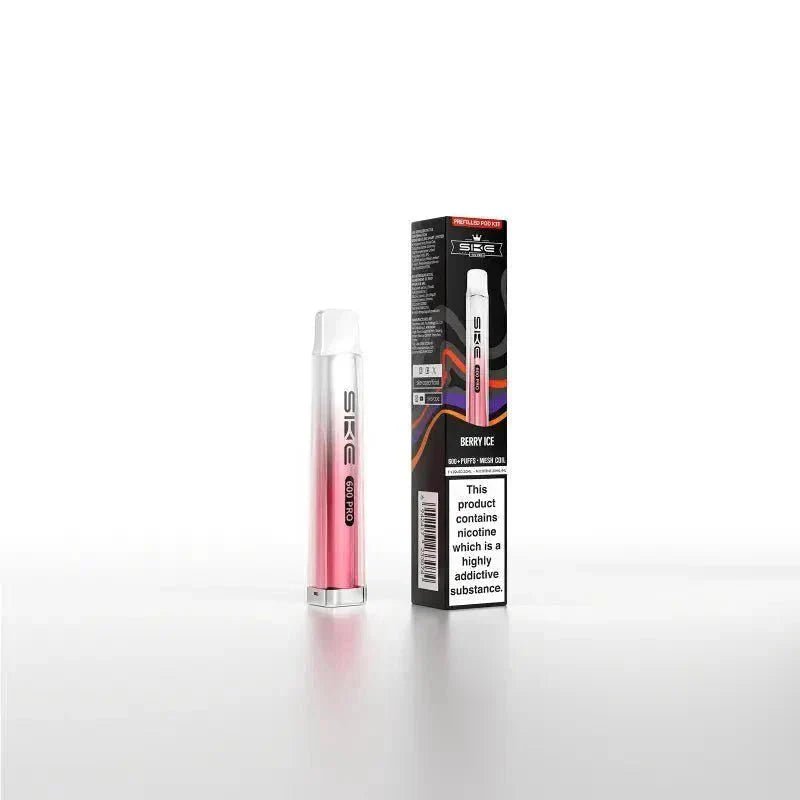 Ske Crystal Pro 600 Pod Kit Box of 10 Berry Ice