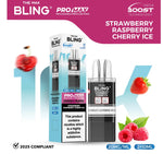 The Bling 10k Pro Max Replacement Pods (BOX OF 5) Strawberry Raspberry Cherry Ice