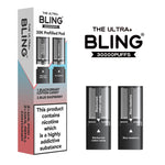 The Bling Ultra Plus 30k Replacement Pods Pack of 5 Blackcurrant Cotton Candy/Blue Raspberry