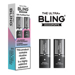 The Bling Ultra Plus 30k Replacement Pods Pack of 5 Blueberry Sour Raspberry/Cherry Sour Raspberry