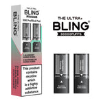 The Bling Ultra Plus 30k Replacement Pods Pack of 5 Blueberry Hubba Bubba/Watermelon Hubba Bubba