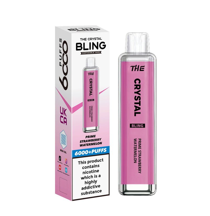 The Crystal Bling 6000 Prefilled Pod Vape - Box of 10 Mango Peach Pineapple ( £19.99 )