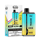 The Crystal Bling Pro Ultra Twist 18k Prefilled Pod Vape Box of 10 Blue Razz Gummy Bear / Pineapple Sours