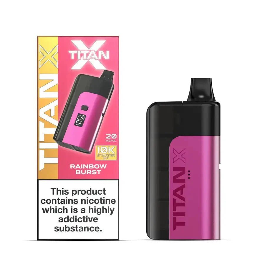 Titan 10000 X Prefilled Vape Pod Kit - Box of 5 Rainbow Burst