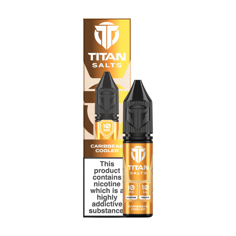 Titan Nic Salts 10ml E - liquids Pack of 10 Caribean Coolar