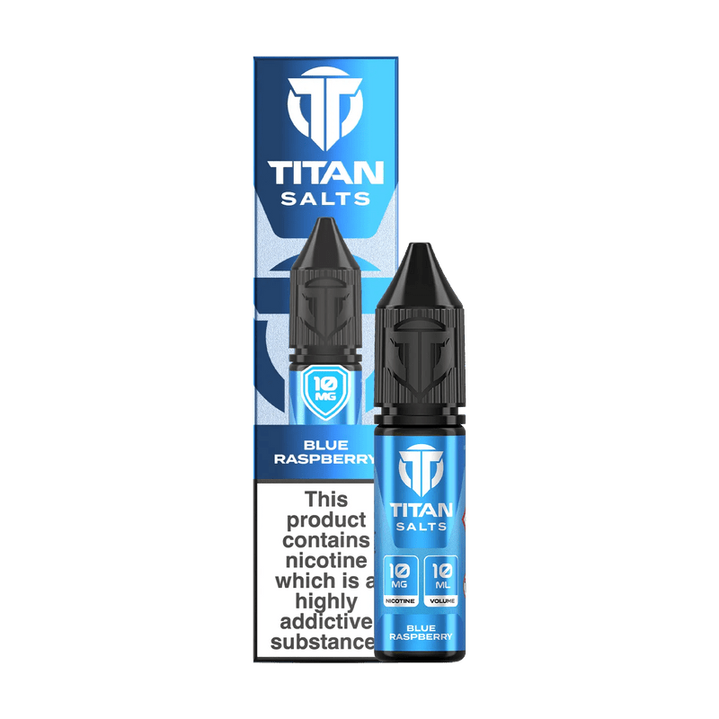 Titan Nic Salts 10ml E - liquids Pack of 10 Blue Raspberry