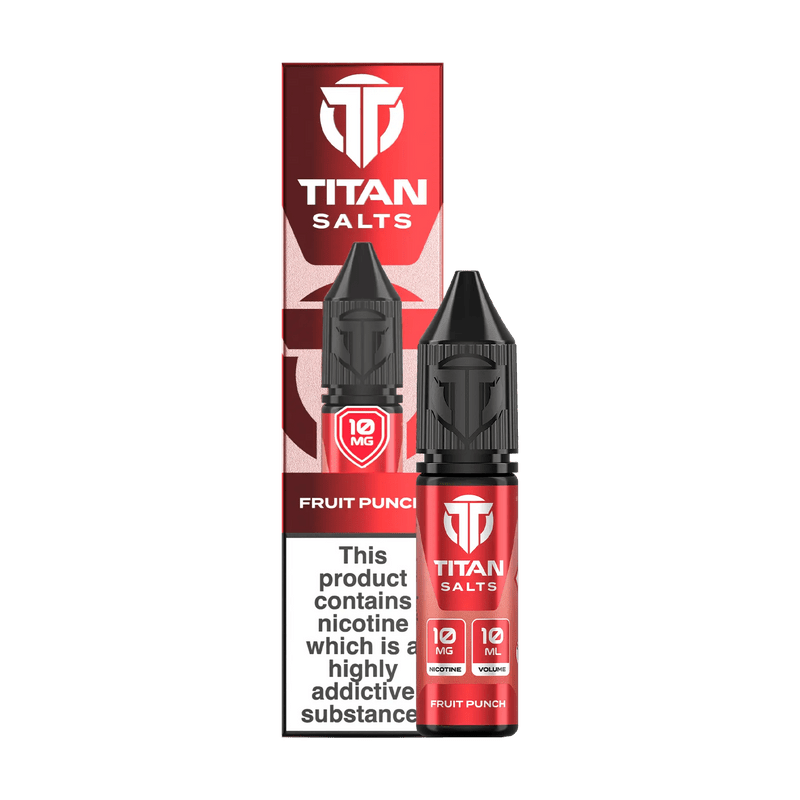 Titan Nic Salts 10ml E - liquids Pack of 10 Fruit Punch