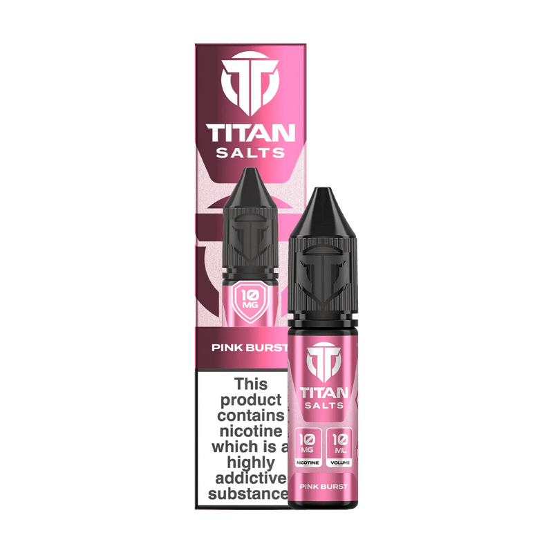 Titan Nic Salts 10ml E - liquids Pack of 10 Pink Burst