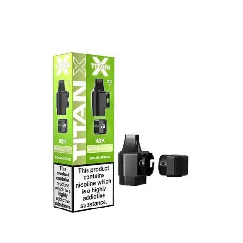 Titan X Replacement Pods - Pack of 10 Sour Apple