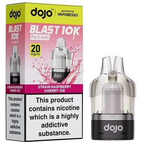 Vaporesso Dojo Blast 10K Prefilled Pods ( Pack of 5) Straw - Raspberry Cherry Ice