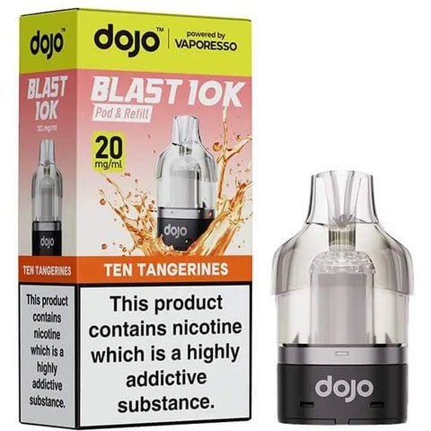 Vaporesso Dojo Blast 10K Prefilled Pods ( Pack of 5) Ten Tangerines