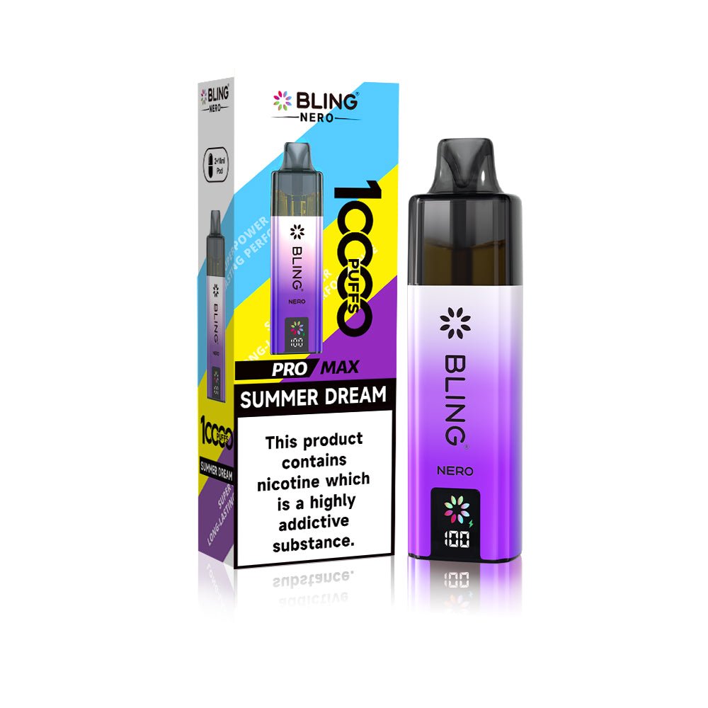 Crystal Bling Nero 10k Vape Kit Box of 5 Summer Dream