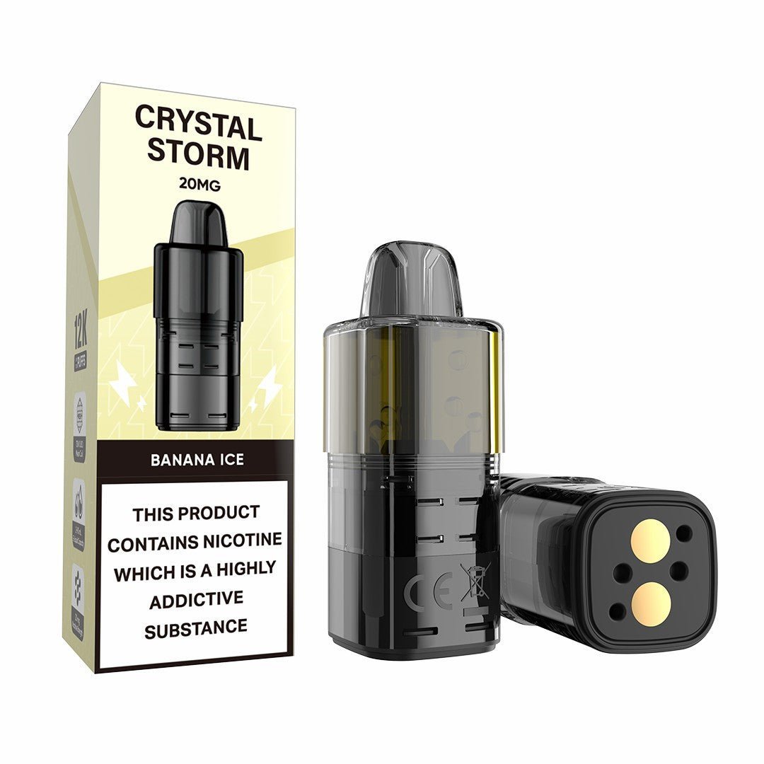 Crystal Storm Bar 12k Prefilled Refill Pods Pack of 5 Banana Ice