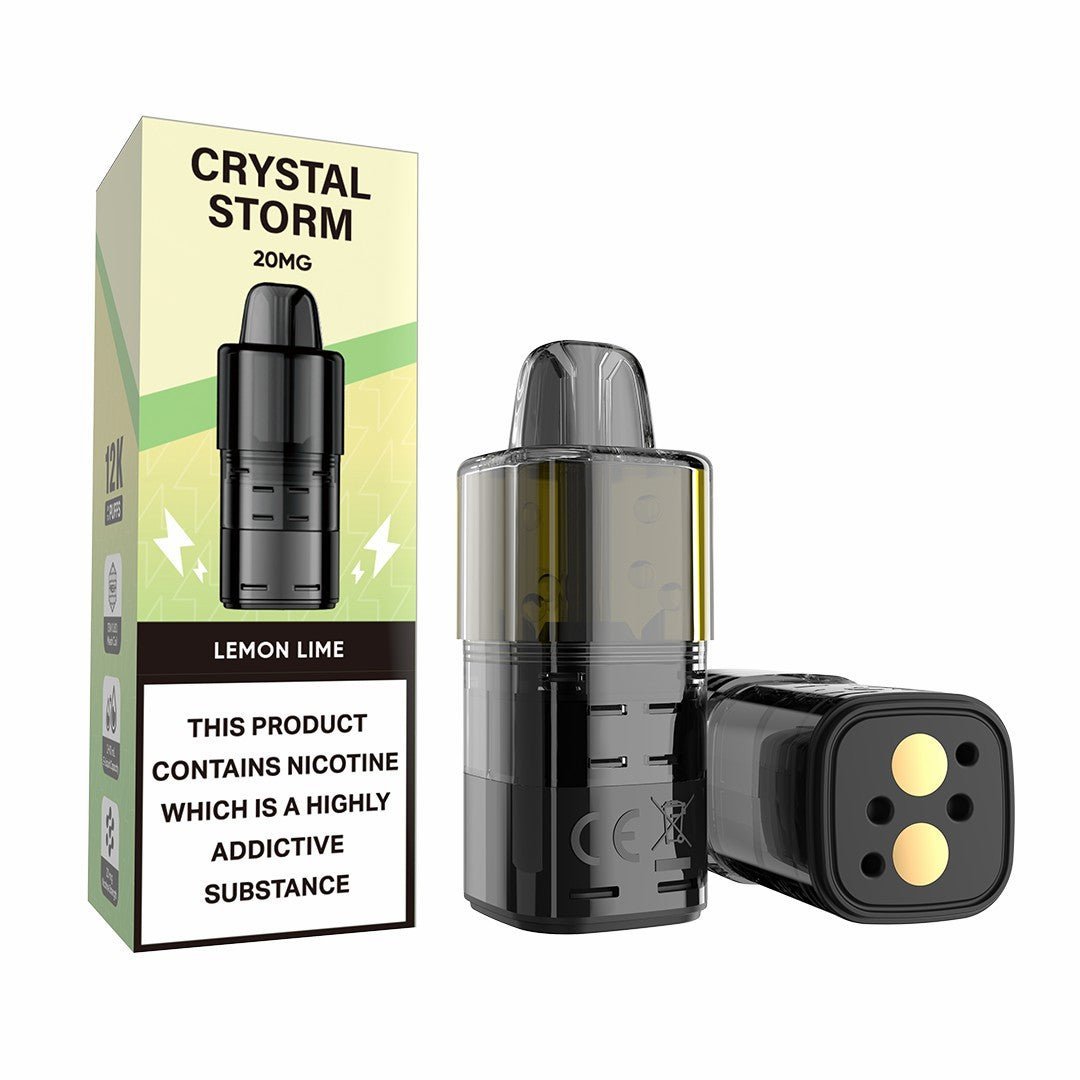 Crystal Storm Bar 12k Prefilled Refill Pods Pack of 5 Lemon & Lime