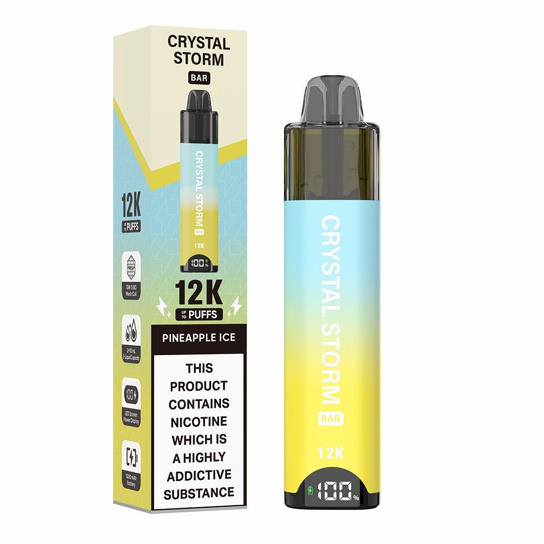 Crystal Storm Bar 12k Vape Kit Box of 5 Pineapple Ice