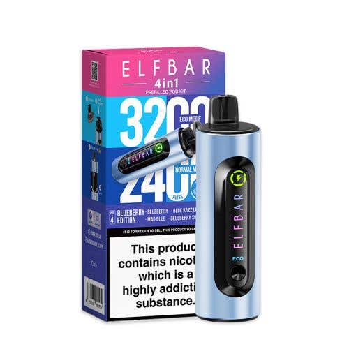 Elf Bar 4 - in - 1 3200 Prefilled Pod Kit Box of 5 - Bulk Vape Wholesale