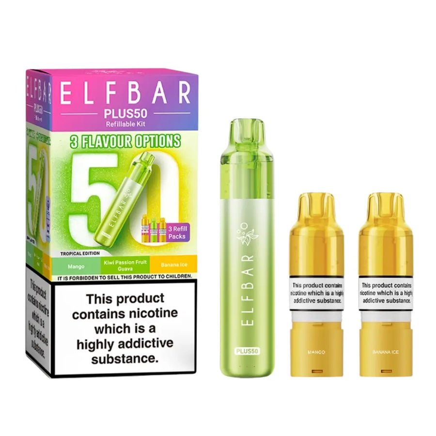 Elf Bar Plus 50 Vape Kit ( Box of 5) Tropical Edition