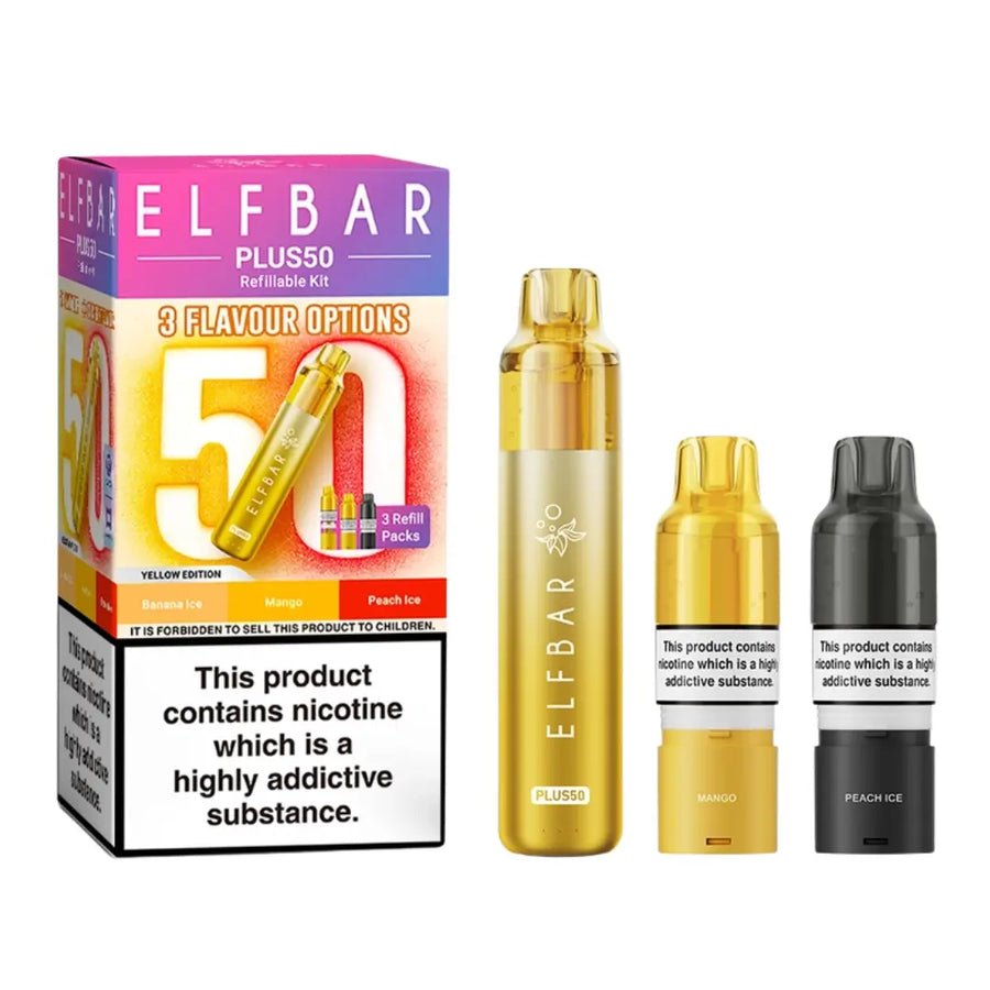 Elf Bar Plus 50 Vape Kit ( Box of 5) Yellow Edition