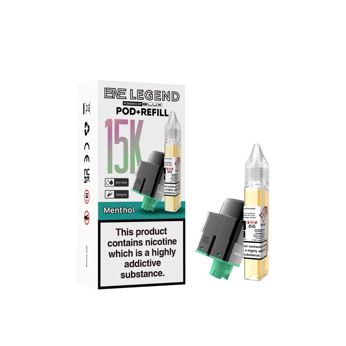 Elux ENE Legend 15k Replacement Pods Pack of 5 Menthol