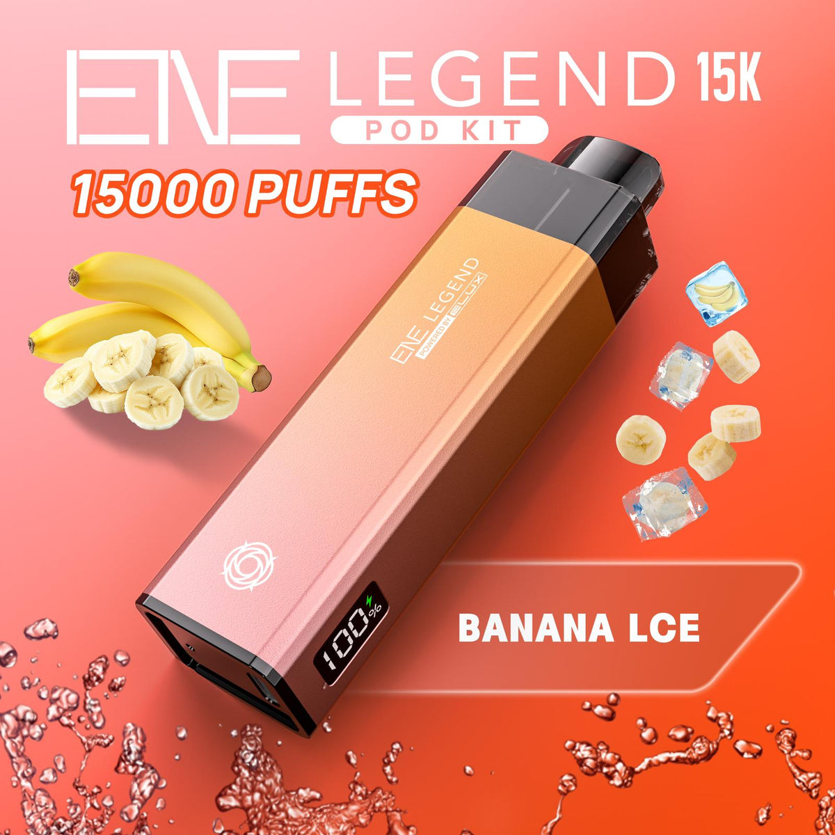 Elux ENE Legend 15k Vape Pod Kit Box of 5 Banana Ice