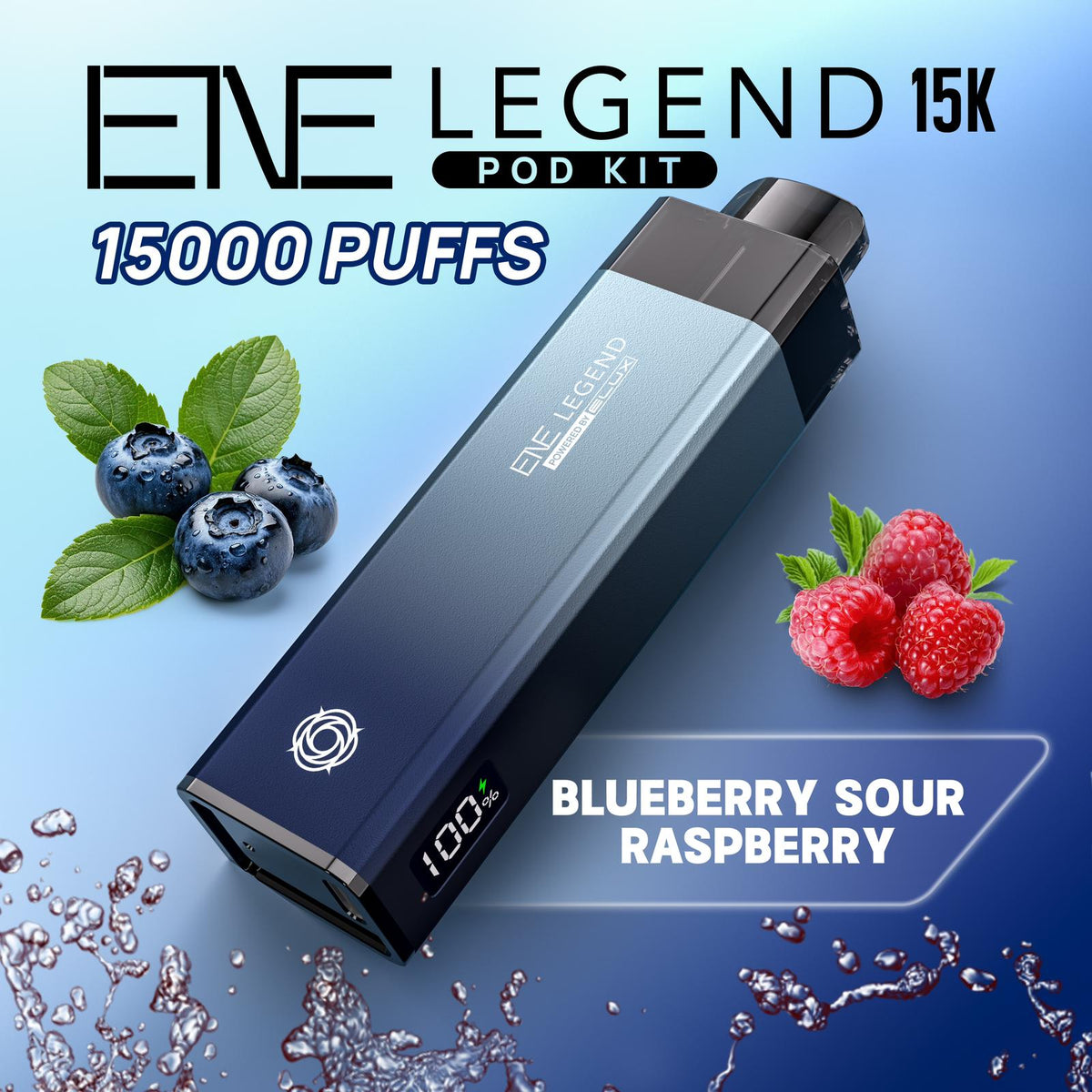 Elux ENE Legend 15k Vape Pod Kit Box of 5 Blueberry Sour Raspberry