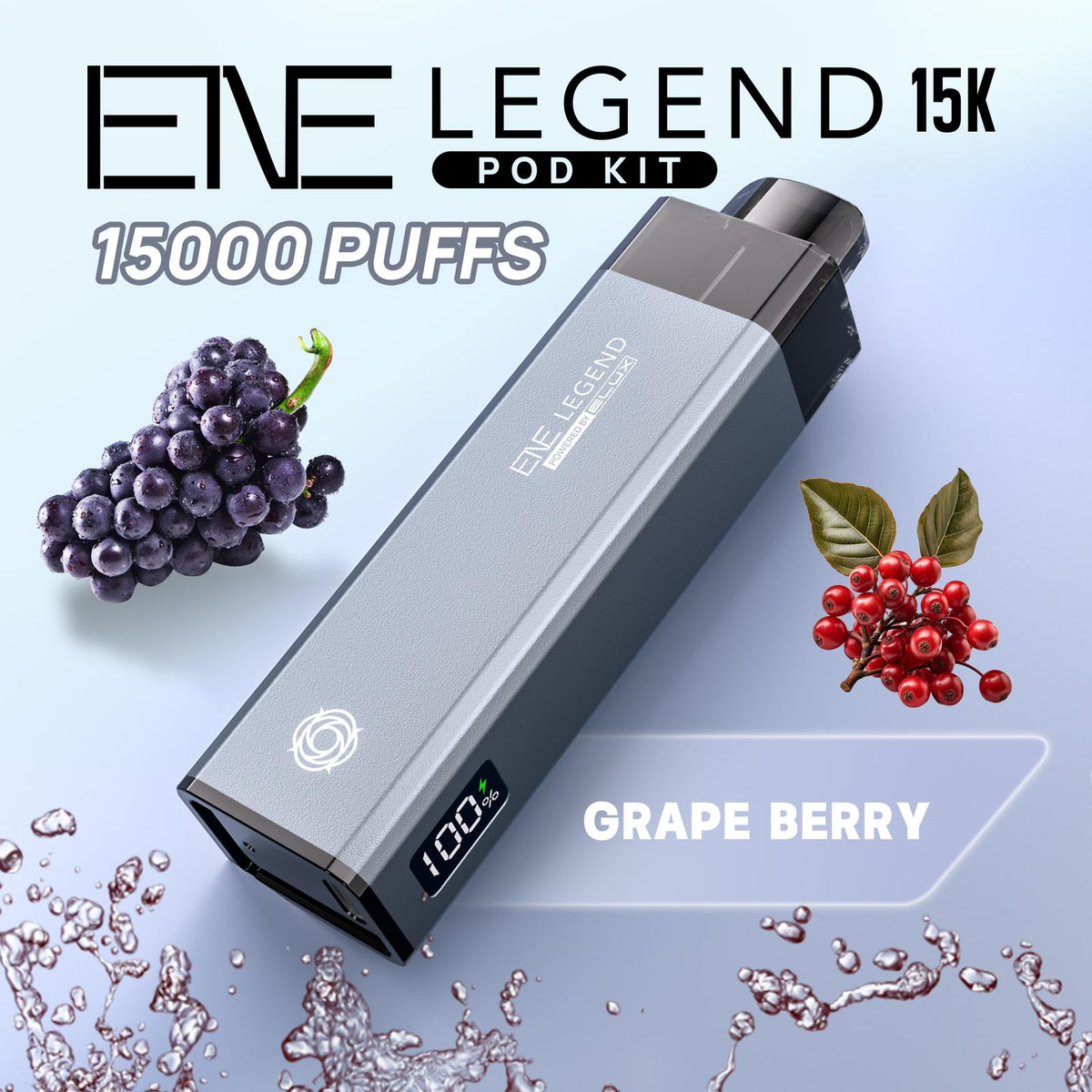 Elux ENE Legend 15k Vape Pod Kit Box of 5 Grape Berry