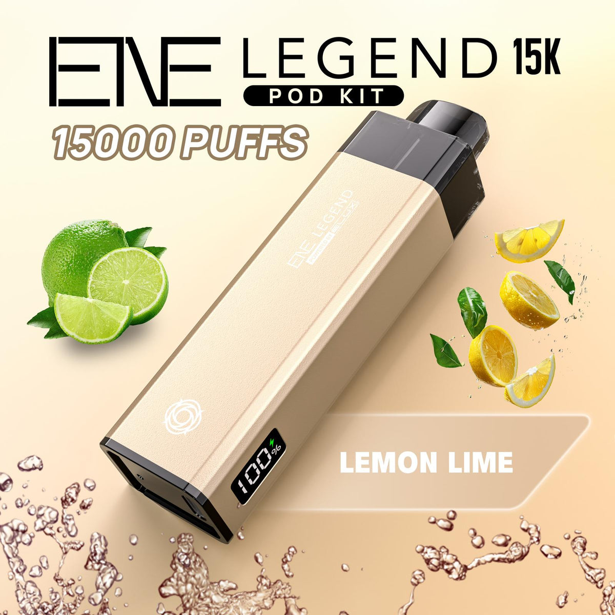 Elux ENE Legend 15k Vape Pod Kit Box of 5 Lemon Lime