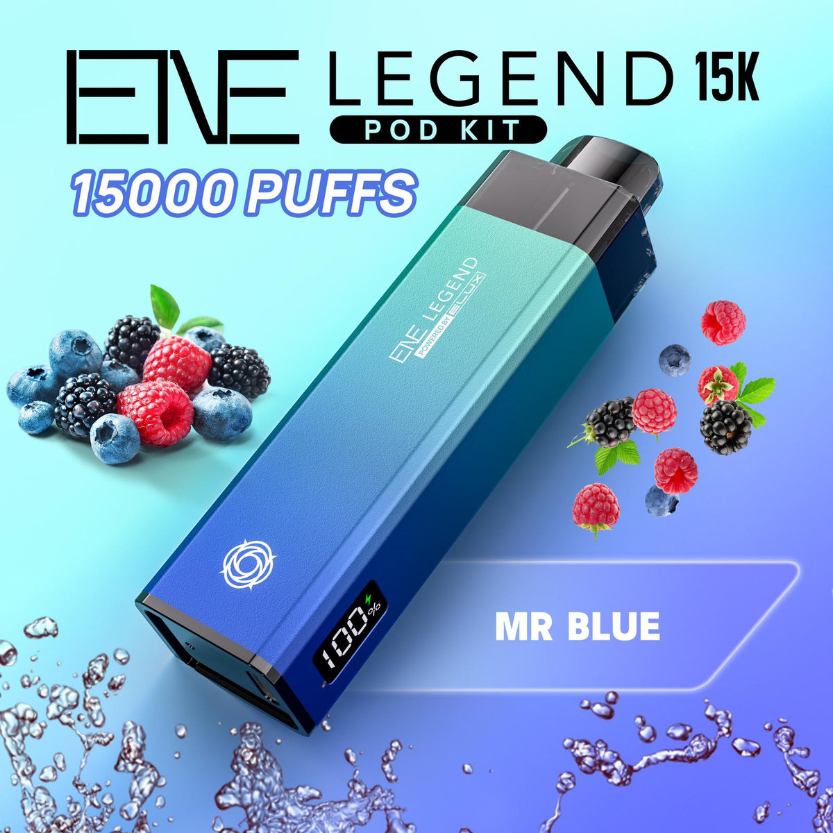 Elux ENE Legend 15k Vape Pod Kit Box of 5 Mr Blue