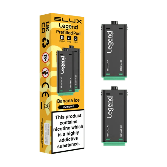 Elux Legend 1500 Replacement Pods Pack of 2 Banana Ice