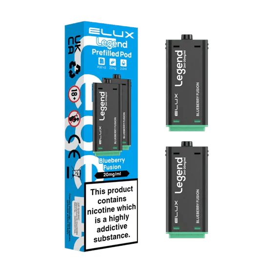 Elux Legend 1500 Replacement Pods Pack of 2 Blueberry Fusion