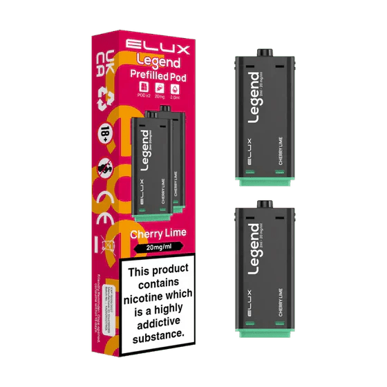 Elux Legend 1500 Replacement Pods Pack of 2 Cherry Lime