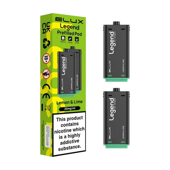 Elux Legend 1500 Replacement Pods Pack of 2 Lemon & Lime