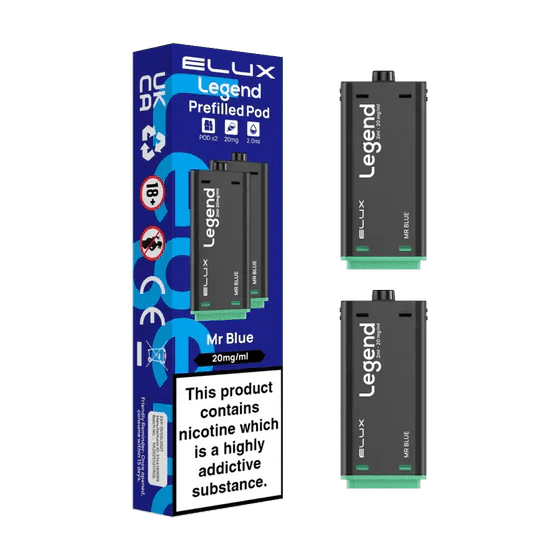 Elux Legend 1500 Replacement Pods Pack of 2 Mr Blue