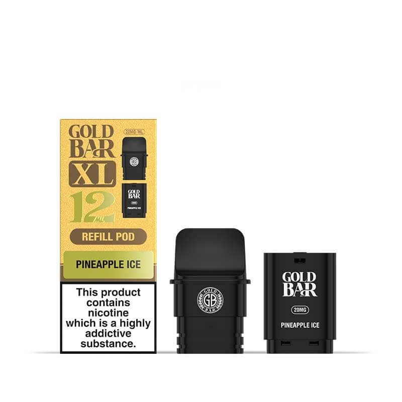 Gold Bar XL 10k Replacement Pods Box of 5 Pineapple Ice
