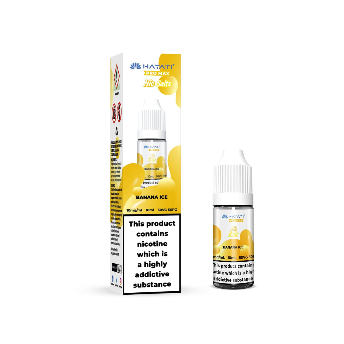 Hayati Crystal Pro Max Nic Salts 10ml E - Liquid - Box of 10 Banana Ice