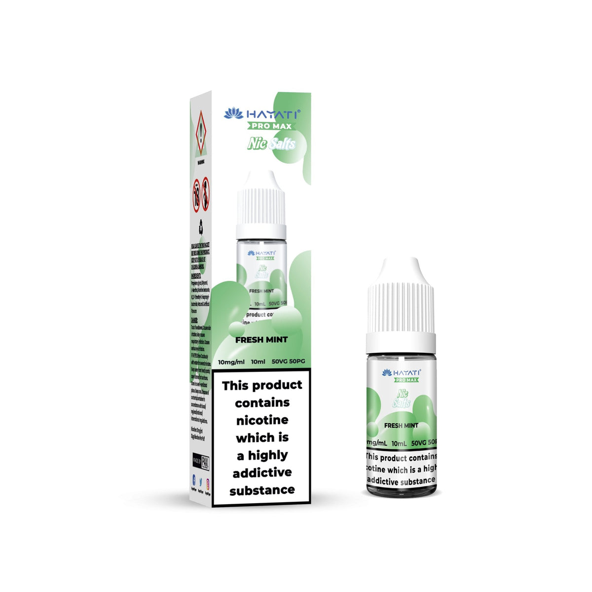 Hayati Crystal Pro Max Nic Salts 10ml E - Liquid - Box of 10 Fresh Mint