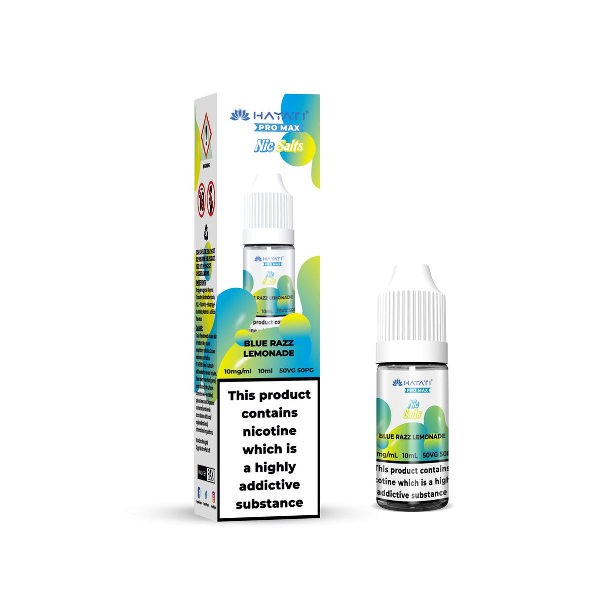 Hayati Crystal Pro Max Nic Salts 10ml E - Liquid - Box of 10 Blue Razz Lemonade
