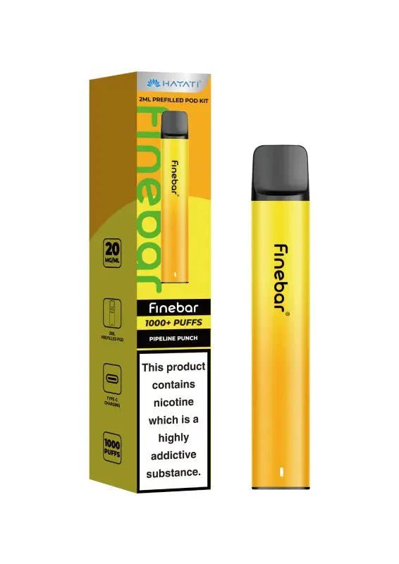 Hayati Finebar 1000 Prefilled Pod Kit Box of 5 Pipeline Punch