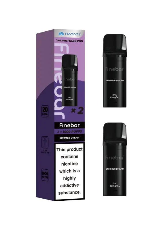 Hayati Finebar 1000 Replacement Pods Box of 5 Summer Dream