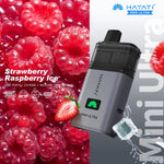Hayati Mini Ultra 1500 Prefilled Pod Vape Kit Box of 5 Strawberry Raspberry Ice
