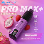 Hayati Pro Max+ 6000 Puffs Prefilled Pod Vape Kit Box of 5 Black Mamba *New*